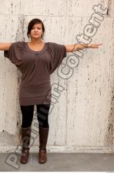 Whole Body Woman T poses Casual Average Street photo references